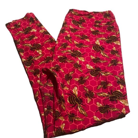 Lularoe size tall and. Curvy adorable bumble bee leggings so cut - Picture 1 of 2
